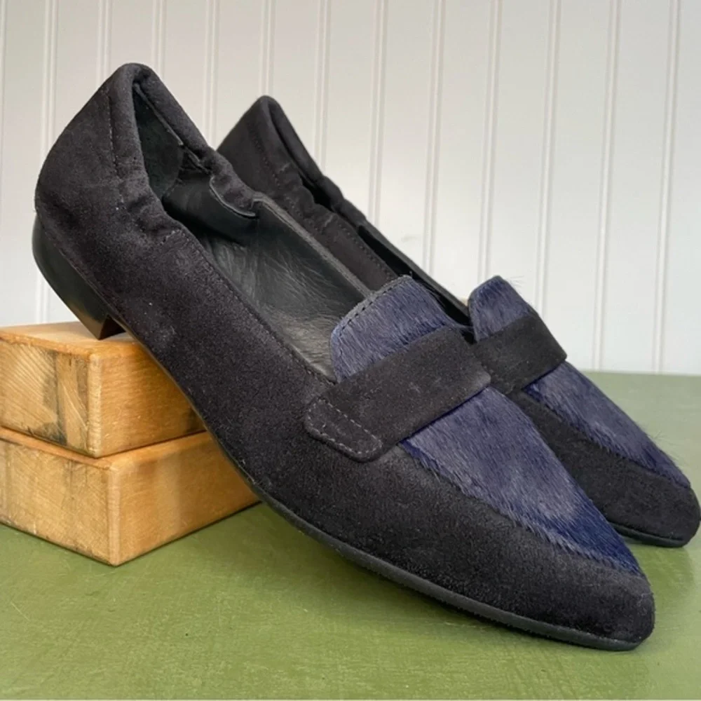 NWT Homers Artisan Shoes CROSTA SIRENA Pointy Toe Flats 2 Pony Hair Vamp *Spain*